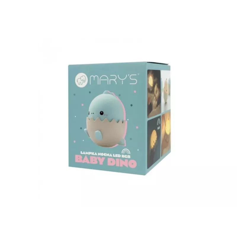 ECO LIGHT MW20794 dinozaurų formos naktinė lemputė vaikams, LED, 0,75 W, USB įkraunama, jutiklinis valdymas, šilta balta ir RGB