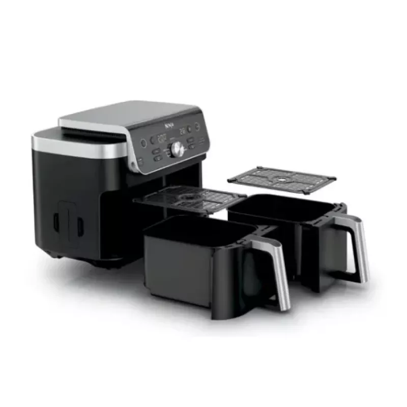 Ninja Dual Zone XL DZ950EU karšto oro gruzdintuvė 9,5 L 2470 W, juoda/pilka