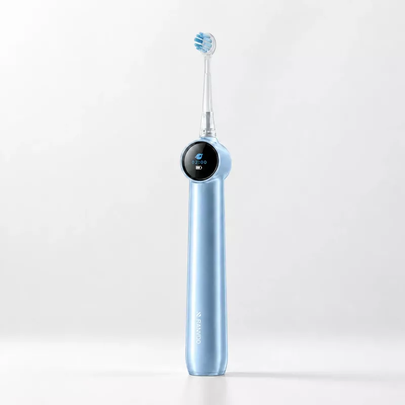 RANVOO PH5 Bubble Sonic elektrinis dantų šepetėlis, 38 000 VPM, 5 režimai, IPX7, USB įkrovimas, mėlynas
