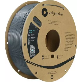 Polymaker PolyLite ASA filamentas 1,75mm 1kg tamsiai pilkas PF01037