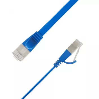 LinkIT Plokščias U/FTP Cat6A mėlynas 4m AWG (STP-FL6A-00400-BL)
