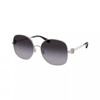 Tory Burch TY6112-32748G moteriški akiniai nuo saulės, tamsiai havajinio rašto rėmeliai, rudi gradientiniai lęšiai, 56/16/140 mm