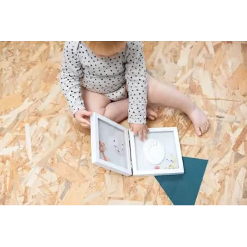 Tiny Love Simple Frame kūdikio rankytės ar pėdutės atspaudo rinkinys, baltas