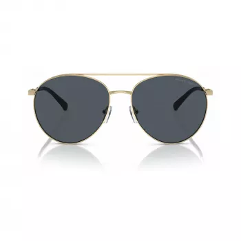 Michael Kors moteriški akiniai nuo saulės MK1138-101487 auksiniai rėmeliai, tamsiai pilki gradientiniai stiklai 58mm