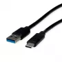 ROLINE RM USB 3.2 Gen 1 kabelis, USB A-C, ST/ST, juodas, 3 m 11.45.9013