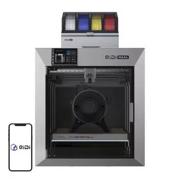 QIDI Max 4 Combo 3D spausdintuvas, 325x325x325mm, CoreXY, 600mm/s, visiškai uždaras, dviejų krumpliaračių tiesioginė pavara