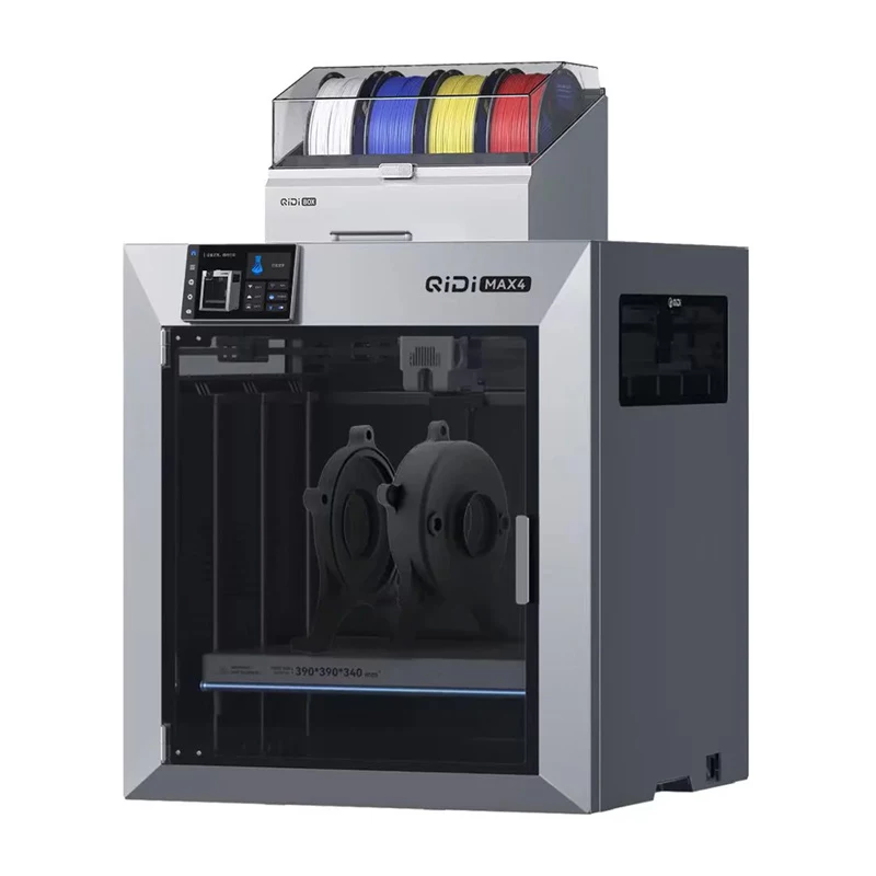 QIDI Max 4 Combo 3D spausdintuvas, 325x325x325mm, CoreXY, 600mm/s, visiškai uždaras, dviejų krumpliaračių tiesioginė pavara