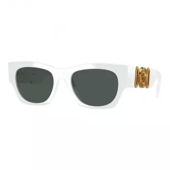 Versace VE4479U31487 moteriški katės akies formos akiniai nuo saulės, juodi rėmeliai, pilki lęšiai, 52mm