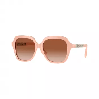 Burberry BE4389-406113 moteriški akiniai nuo saulės, tamsiai havajinio rašto rėmeliai, rudi gradientiniai lęšiai, 55/16/140 mm