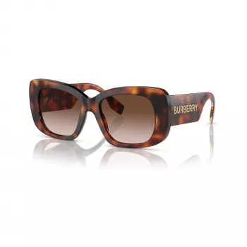 Burberry BE4410-331613 moteriški katės akies formos akiniai nuo saulės, Havana/Ruda gradientinė, 52/18/140 mm