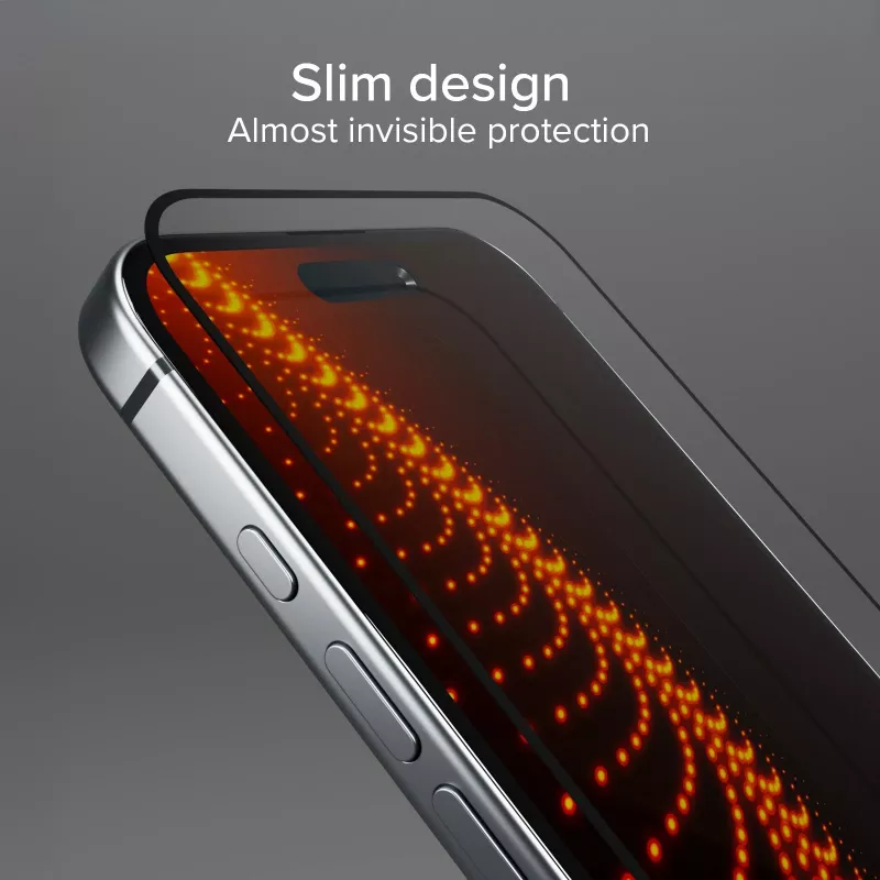 SBS Mobile grūdinto stiklo ekrano apsauga, skirta Apple iPhone 16 / iPhone 15 / iPhone 15 Pro - 9H kietumas, atsparus įbrėžimams, oleofobinė, be burbuliukų, 1 vnt. TED3OSCRGLIP1661