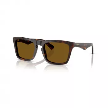 Burberry BE4434-300283 vyriški akiniai nuo saulės, tamsaus havajiečių rašto rėmeliai, rudi gradientiniai lęšiai, 57/20/145 mm
