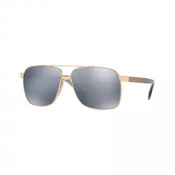 Versace VE2174-1002Z3 vyrų pilotinės akiniai nuo saulės, juodas rėmelis, pilki veidrodiniai lęšiai, 59/13/145 mm