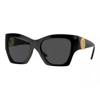 Versace VE4452 GB1/87 moteriški katės akies formos akiniai nuo saulės juodi/pilki 54mm