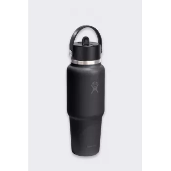 Hydro Flask 32 Oz Wide Flex Straw kelioninė gertuvė (946 ml) - juoda