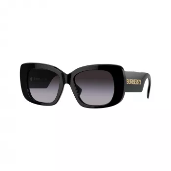 Burberry BE4410-30018G moteriški akiniai nuo saulės - juodi rėmeliai, pilkos gradientinės lęšos, 52 mm