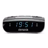 AIWA CR-15 skaitmeninis FM laikrodis-radijas su dvigubu žadintuvu, LED ekranu, miego laikmačiu - juodas