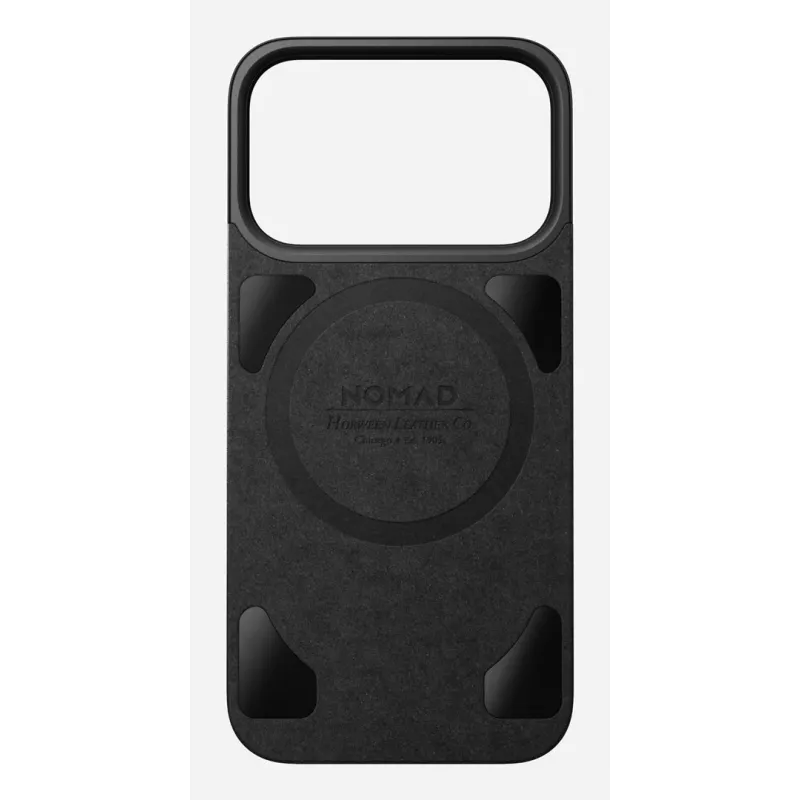 NOMAD magnetinis odinis užnugaris iPhone 17 Pro – suderinamas su MagSafe, Horween oda, juodas