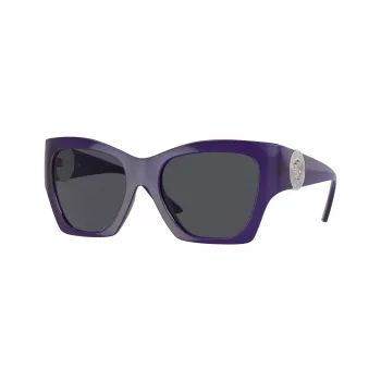 Versace VE4452-541987 moteriški akiniai nuo saulės, juodo katės akies formos rėmeliai, pilki lęšiai, 55/19/135 mm