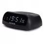 AIWA CR-09J FM laikrodis-radijas su dvigubu žadintuvu, LED ekranu, juodas