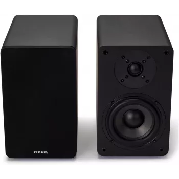 AIWA Hi-Fi 2.0 aktyviosios lentyninės kolonėlės 2x70W RMS, juodos