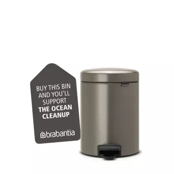 Brabantia NewIcon 5 litrų pedalų šiukšliadėžė, platininė