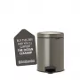 Brabantia NewIcon 5 litrų pedalų šiukšliadėžė, platininė