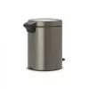 Brabantia NewIcon 5 litrų pedalų šiukšliadėžė, platininė