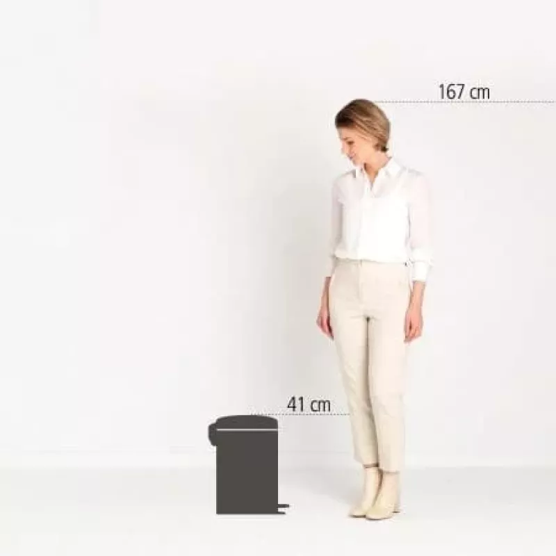 Brabantia NewIcon 12L pedalų šiukšliadėžė, Brilliant Steel
