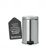 Brabantia NewIcon 20L pedalų šiukšliadėžė, matinis plienas