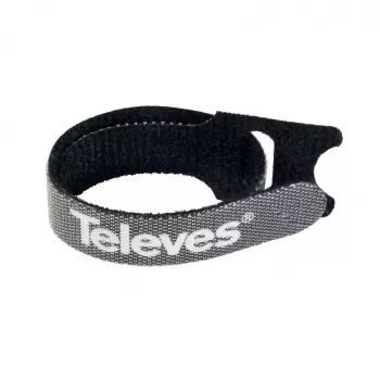 Televes KBL kibiosios juostos kabelių rišikliai, 10 vnt. paketas, juodi, 15 mm x 250 mm 200102