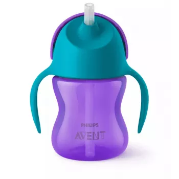 Philips Avent lankstaus šiaudelio puodelis 200 ml, 9m+, violetinis