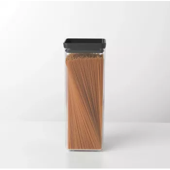 Brabantia kvadratinė maisto laikymo talpa 2,5 l tamsiai pilka