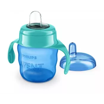 Philips AVENT Easy Sip mokomasis puodelis su rankenėlėmis, 6 mėn.+, 200 ml, silikoninis snapelis, žalias