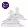 Philips Avent Natural Response kūdikių buteliukų žindukai, lėtas srautas, 0M+, 2 vnt., silikonas