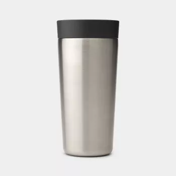 BRABANTIA Make & Take termo puodelis, 0,36 L, tamsiai pilkas
