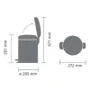 Brabantia NewIcon 5L pedalų šiukšliadėžė Brilliant Steel