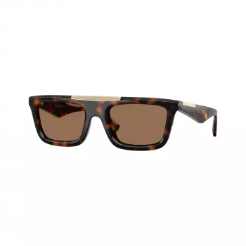 Burberry BE4451U300273 vyrų kvadratiniai acetatiniai akiniai nuo saulės, Havana, rudi gradientiniai lęšiai, 54-21-140