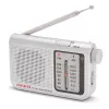 AIWA RS-55/SL nešiojamas analoginis AM/FM kišeninis radijas, pilkas