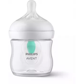 Philips Avent Natural Response priešpilvinis kūdikių buteliukas su AirFree ventiliacija, 125 ml, naujagimio Flow 1, 0m+