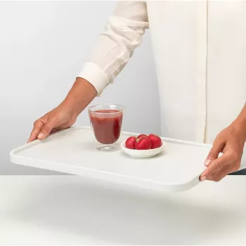 Brabantia ReNew pjaustymo lenta / padėklas patiekalams, didelė, šviesiai pilka
