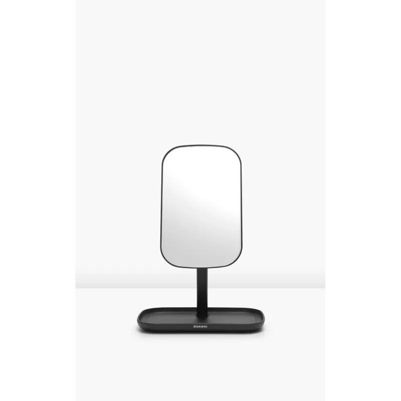 Brabantia ReNew prie sienos tvirtinamas veidrodis su lentyna, tamsiai pilkas