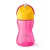 Philips Avent šiaudelių puodelis su lanksčiu šiaudeliu, 300 ml, 12m+, rožinis