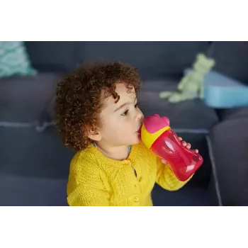 Philips Avent šiaudelių puodelis su lanksčiu šiaudeliu, 300 ml, 12m+, rožinis