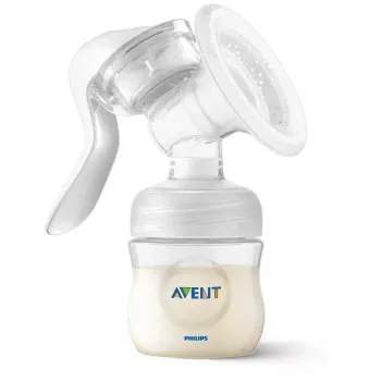Philips Avent Lotus rankinis pieno siurblys su 3 talpyklomis ir adapteriu
