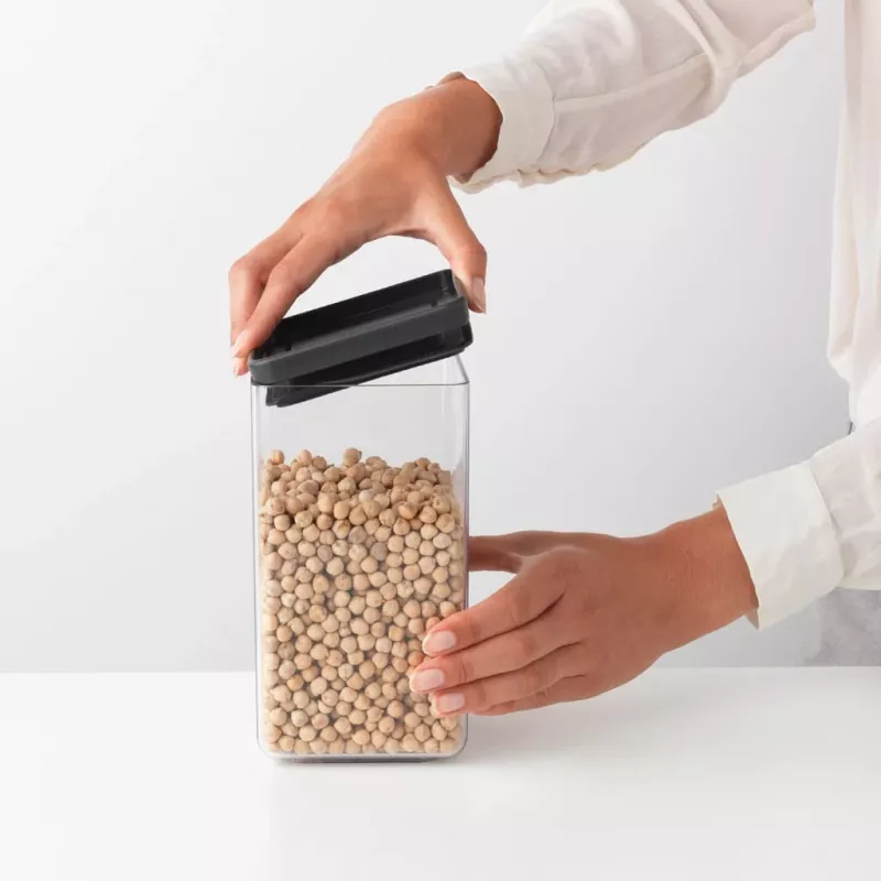 Brabantia Make & Take stačiakampė maisto laikymo talpa 1,6 L tamsiai pilka