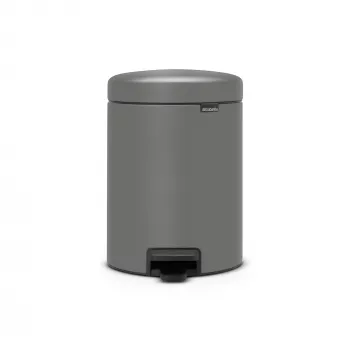 Brabantia NewIcon 5L pedalų šiukšliadėžė, mineralinio betono pilka