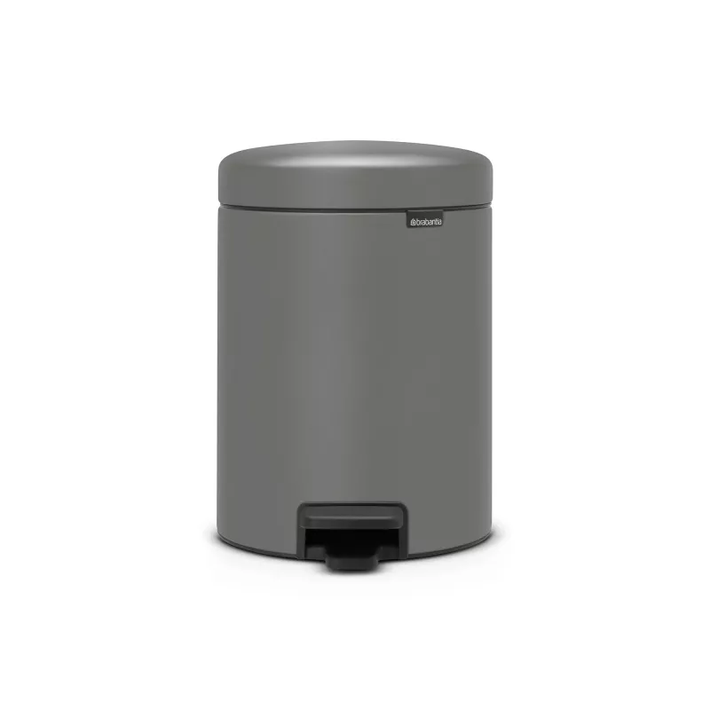 Brabantia NewIcon 5L pedalų šiukšliadėžė, mineralinio betono pilka