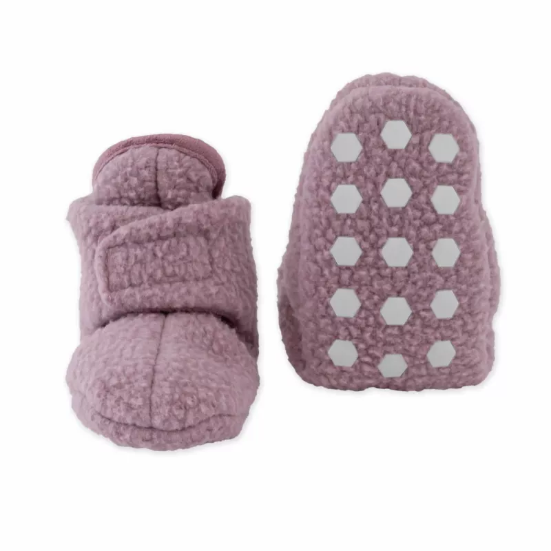 Lodger Slipper Teddy kūdikių šlepetės, rožinės, 6-12 mėn., neslystančiu padu, flisas