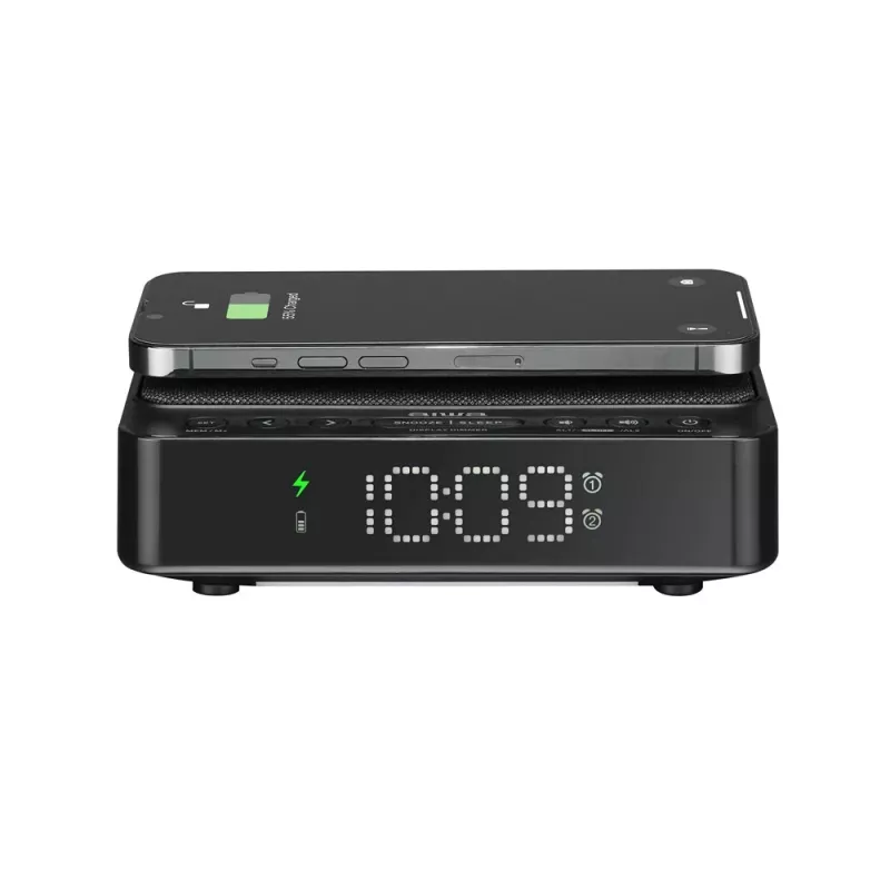 AIWA CR-30/BK skaitmeninis žadintuvas su LED ekranu, FM/PLL radiju, juodas